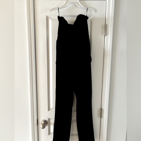Black Express Velvet Jumpsuit - Picture 2 of 4